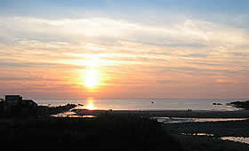 Sunset on the west coast of Jersey