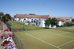 The tennis court at LesCharrieres